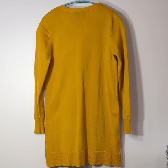 Modcloth | Golden Mustard Button-Front Deep V-neck Knitted Cardigan Size S - Picture 10 of 10